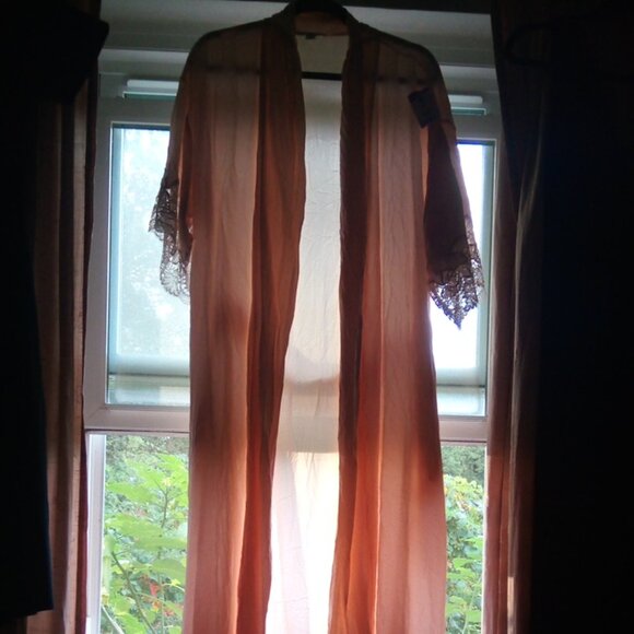 Christian Dior 100% Silk Lace Robe - Picture 1 of 7